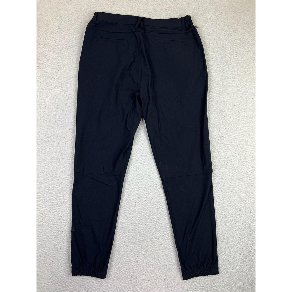 Cuts Pants Mens Large Black Jogger Tapered Elastic Cuff Performance Casual - Picture 2 of 13